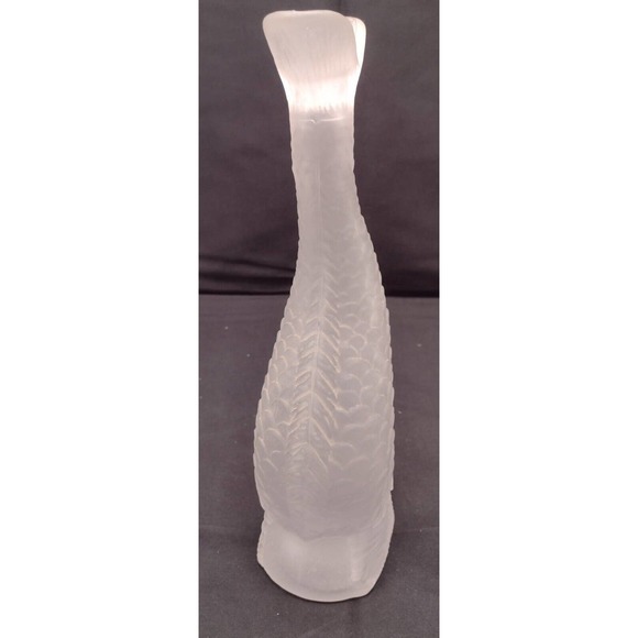 Mid Century Frosted Glass Vintage Koi single Candlestick Holder - Picture 2 of 6